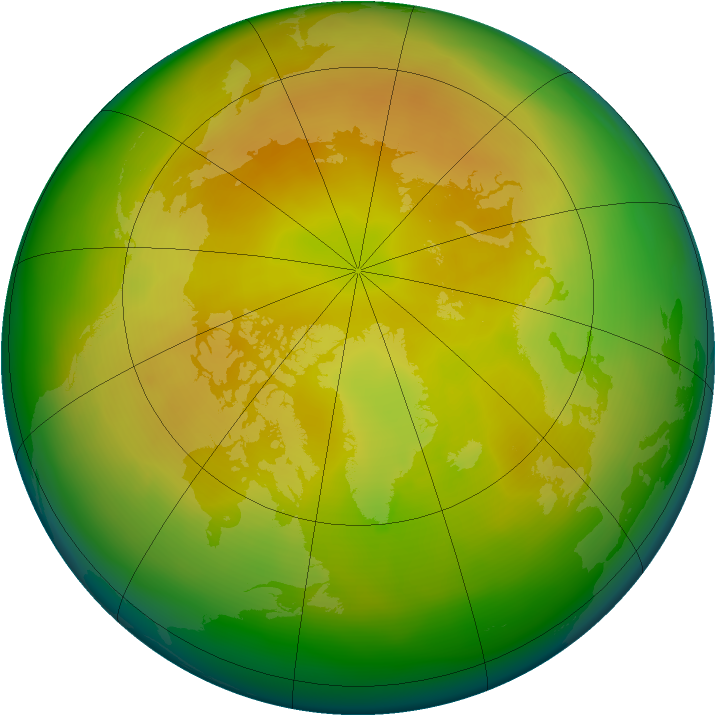 Arctic ozone map for April 2008